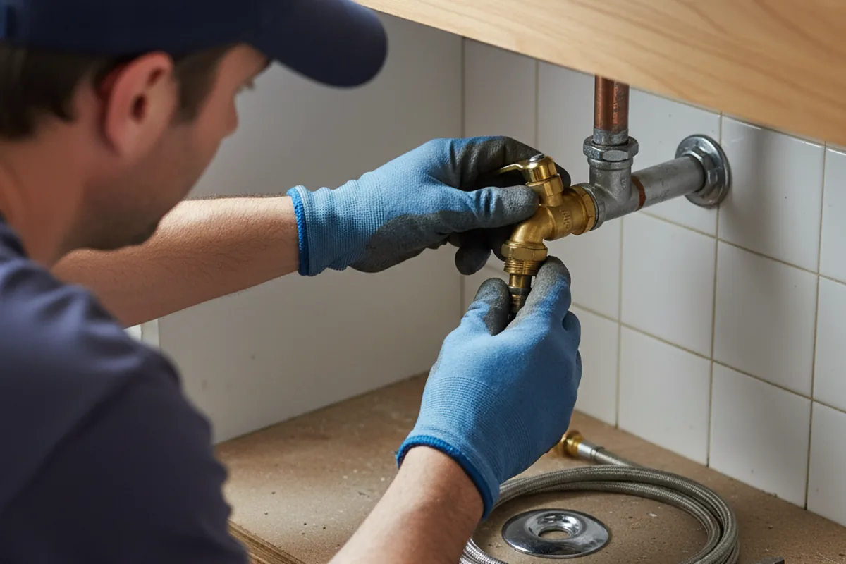Shutoff valve and fitting work during Emergency Plumbing in Rheems